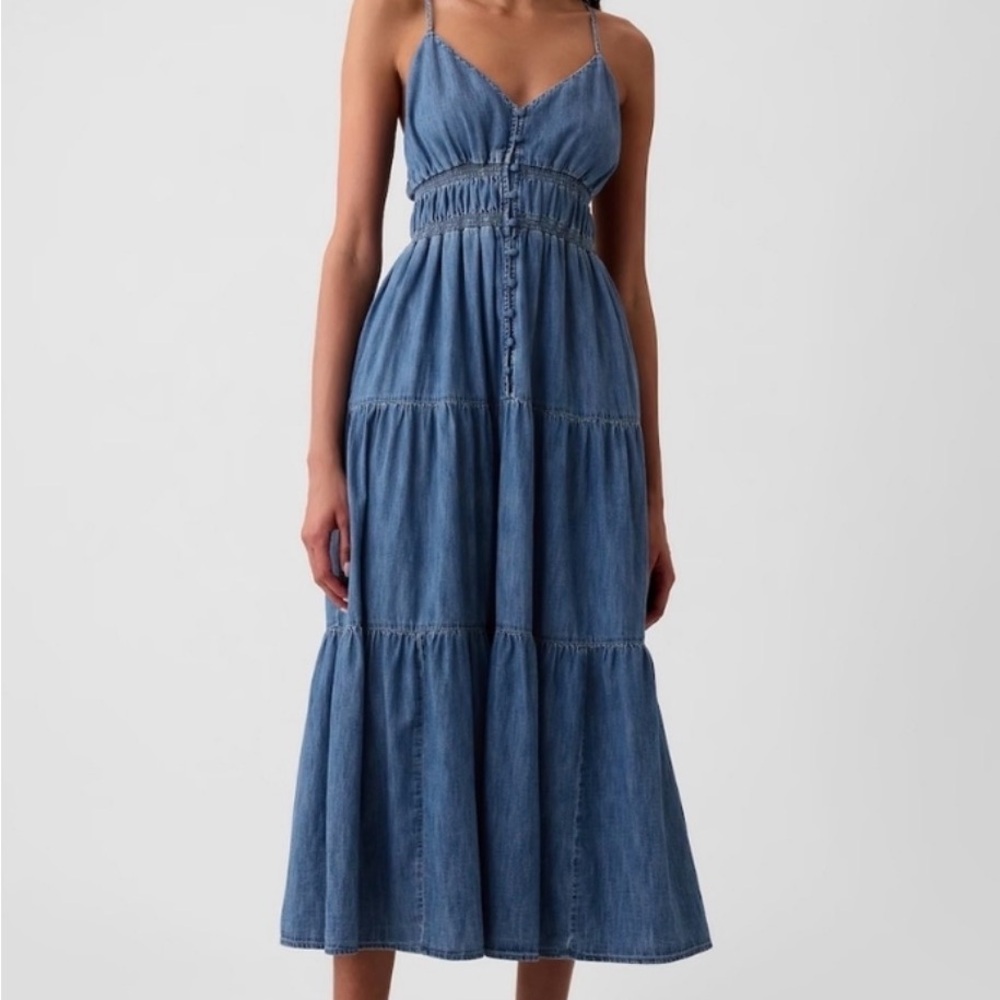 GAP Denim Blue Maxi Dress